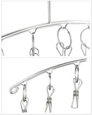DurReus Strong Stainless Steel Laundry Drying Rack Clothes Hanger with 10 Clothespins Indoor Space Saver Hanging Clothing Organizer Mitten Sock Hangers by TinyTreasures Baby Boutique