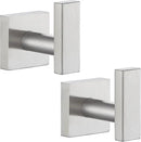 Angle Simple Bathroom Towel Hook 2 Pack, SUS304 Stainless Steel Bath Robe Holder, Modern Coat Hook Wall Mounted, Brushed Nickel by CozyNest Decor