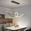 Modern Ceiling Chandelier Light, Anti Flicker Pendant Lamp with Remote Control Dimmable 3 Color Mode & Brightness (Warm Cool Neutral Light) for Kitchen Bar by CozyNest Decor