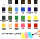 Watercolor Paint set, 24 Colors Premium Solid Watercolor Half Pans in Tin Box, 1 refillable Water Brush Pen, Art Pigment Kit Perfect for Artists Students Kids Beginners and Art Lovers by TinyTreasures Baby Boutique