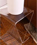 Clarte Acrylic V-Shaped End Table | Side Table for Living Room or Nighstand for Bedrooms | Premium Durable Glass-Like Design by CozyNest Decor