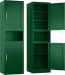 Tall Narrow Storage Cabinet 66.93" H Tall Bathroom Cabinet Metal Pantry Cabinets, 4 Adjustable Shelves for Kitchen, Home Office, Living Room, Dinning Room (20 inches Wide Green) by CozyNest Decor