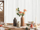 Ceramic Vase Set of 3, Neutral Flower Vases Home Decor, Pottery Rustic Farmhouse Decorative Vases Modern Decor for Table Mantel Entryway Bookshelf Living Room Kitchen Bedroom - Brown by CozyNest Decor