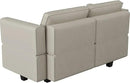 Belffin Modular Loveseat Sofa Couch with Storage Seats Velvet 2 Seater Love Seats for Small Spaces Grey by CozyNest Decor