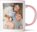 Custom Mug Upload Your Picture Personalized Coffee Mug with Photo Text Name Customized Cup Unique Ideas Gifts for Men Women Mom Dad Girlfriend Boyfriend Friend Family (Pink, 11oz) by TinyTreasures Baby Boutique