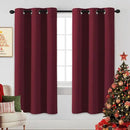 H.VERSAILTEX Christmas Curtains for Bedroom Thermal Insulated Room Darkening Living Room Curtains 72 Inch Long Grommet Privacy Protection Window Curtain Panels/Drapes for Nursery, 2 Panels, Burgundy by CozyNest Decor