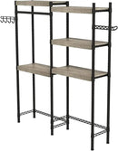 Double Row Over Washer and Dryer Storage Shelves, Laundry Room Organization and Storage, Heavy Duty Laundry Room Shelves, with Adjustable Height, 5-Tier by CozyNest Decor