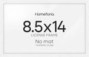 Homeforia 8.5x14 Marriage License Frame White, High End Oak 8.5x14 Certificate White Wood Frames, 8.5by14 Wooden Frame for Wall & Tabletop, 8.5 by 14 Picture Frames, Tempered Glass, Wall Kit, Set of 1 by CozyNest Decor