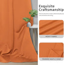 Easy-Going Blackout Curtains for Bedroom, Solid Thermal Insulated Grommet and Noise Reduction Window Drapes, Room Darkening Curtains for Living Room, 2 Panels(42x84 in, Orange) by CozyNest Decor