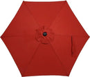 Sunnydaze Outdoor Patio Umbrella - Polyester Table Market Umbrella with Push-Button Tilt and Crank - 6 Sturdy Ribs - Burnt Orange - 7.5ft by GreenHaven Gardens