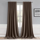MIULEE Chocolate Brown Back Tab Blackout Curtains 120 Inch Long 2 Panels Set for Bedroom, Rod Pocket/Pinch Pleated Extra Long Thermal Insulated Living Room Darkening Light Blocking 10FT Drapes by TinyTreasures Baby Boutique