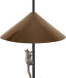 Squirrel Baffle for Bird Feeder Pole, 19-Inch Outdoor Bird Feeder Guard, Squirrel-Proof Birdhouse Baffles, Shepherd's Hook for Outside(Brown) by GreenHaven Gardens