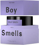 Boy Smells Violet Ends Candle - 8.5 oz - Aromatic Candle for Home with Rhubarb, Violet and Smoked Papyrus - Up to 50-Hour Burn - Cotton Wick by CozyNest Decor