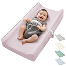 Vegan Leather Waterproof Baby Changing Pad - Wipeable, Extra Thick & Portable & Non-Slip Diaper Mat for Dresser, Crib, Travel | Soft & Safe (Pink) by TinyTreasures Baby Boutique