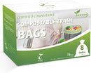 100% Compostable Trash Bags, 8 Gallon, 30 Liter, 0.85 Mils, 70 Count Large Kitchen Food Scrap Compost Bags for Kitchen Step Trash Cans with Europe EN13432 Certified by GreenHaven Gardens