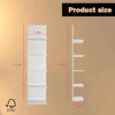 5 Tier Wall Shelf with Light, White Modern Vertical Lack Wall Shelves, Wall Mount, Floating Column Home Decor Shelves for Bedroom, Living Room, Vanity Storage Display by CozyNest Decor