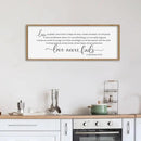 SRSZHIYUE Love is Patient Kind Sign Wall Decor Art 32"×12" 1 Corinthians 13 4-8 Master Bedroom Christian Wood Framed Large Wall Hanging (Wood) by CozyNest Decor