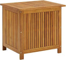 vidaXL Wooden Deck Box - Outdoor Teak Storage Chest, Ideal for Patio Furniture Cushions, Pool Accessories, Garden Tools - Water-Resistant Bag Inside - 23.6''x19.7''x22.8'', Solid Acacia Wood by CozyNest Decor