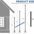 ZMTECH 10 FT Flag Pole with American Flag in Ground, Extra Thick Flag Pole Kit for Yard,Windproof Ground Flag Poles for Outside House Residential or Commercial（1 PACK） by GreenHaven Gardens