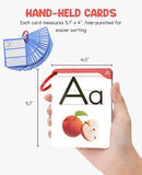 Gamenote Dry Erase Alphabet and Number Flash Cards - Write and Wipe Laminated ABC Letter Tracing Practice Card for Kindergarten (47 Flashcards with 2 Rings and Marker) by TinyTreasures Baby Boutique