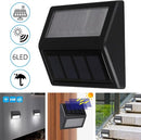 Solar Lights Outdoor, Waterproof Solar Powered Deck Step Lights for Patio Garden Backyard Garage Driveway Pathway Outside Wall Lighting (Warm White/8 Pack)
