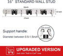 IMILLET 2 Pack Broom and Mop Holder Wall Mounted, Stainless Steel Broom Holder Mop Holder Self Adhesive Heavy Duty Hooks Storage Organizer for Home Laundry Room Garden Garage Closet Kitchen by GreenHaven Gardens