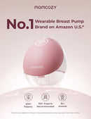 Momcozy Breast Pump Hands Free Upgraded Mobile Flow | M9, App Discreet Control with Personalized Multi-Modes & 15 Levels, Wearable Breast Pump 24mm, 1 Pack Cozy Red by TinyTreasures Baby Boutique