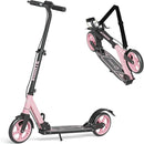 Kick Scooter for Kids Teens & Adults, 4 Adjustable Heights, 8IN All Terrain Big Wheels, Dual Brakes & Dual Suspension, Foldable and Lightweight, Gifts for Girls Boys by TinyTreasures Baby Boutique