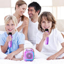 Karaoke Machine with 2 Wireless Microphones for Kids Adults,Portable Bluetooth Speaker Girls Toddlers Toy Gift for Aged 3-12 Year Birthday Parties Christmas Party - Purple by TinyTreasures Baby Boutique