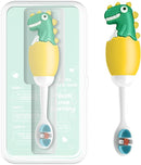 Kids Manual Toothbrush, Ultra-Soft Kids Toothbrush for Sensitive Teeth & Gums, Gentle Toddler & Children's Brush with 10000 Bristles Travel-Friendly Design for Ages 2-7 (Yellow) by TinyTreasures Baby Boutique