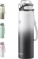 Enerbone 32 oz Insulated Water Bottle, Stainless Steel Bottle with Carrying Strap, Double-Wall Vacuum Insulation Design, Leakproof Sports Bottle with Straw, Keep Drinks Cold or Hot for Hours by CozyNest Decor