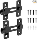 2PCS 180 Degree Matte Black Bifold Latch Flip Sliding Barn Door Latches, Gate Latch for Barn Door, Sliding Door, Pet Door, Garage, Bathroom, Window, Outdoor by TinyTreasures Baby Boutique