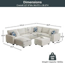 L Lengend Vansen Modular Sectional Sofa U Shaped Couch with Ottoman Modern Reversible Corner Sectional Couch for Living Room (Cream, U Shaped Sofa-3) by CozyNest Decor