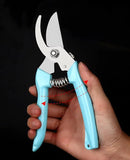 5pcs Garden Flower Shears Pruning Shears 6.9 inches Scissors Heavy Duty Plant Scissors for Cutting Flowers, Trimming Plants, Bonsai, Fruits Picking (Blue Handle 5pcs) by GreenHaven Gardens