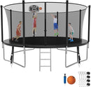 SKYUP Tranpoline 1500LBS 16 15 14 12 10 8 FT Tranpoline for 7-10 Kids and Adults, Windproof Outdoor Tranpoline with Enclosure Net, Basketball Hoop, Easy to Install & Last Long - ASTM Approved by TinyTreasures Baby Boutique