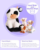 5 Pieces Cow Stuffed Animals for Boys Girls, 1 Mommy Cow with 4 Babies Soft Plush Toy Set Gifts for Kids Children 3 4 5 6 7 8 9 Years, Christmas, Birthday, Party Decorations by TinyTreasures Baby Boutique