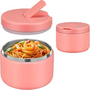 12oz Insulated Vacuum Food Jar with Buckle Lid Wide Mouth Soup Thermo for Hot Food Kids Leakproof Stainless Steel Lunch Container- Pink- 1Pack by TinyTreasures Baby Boutique