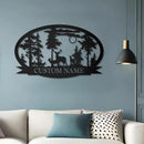 Personalized Deer Metal Cabin Sign | Custom Metal Sign | Personalized Camping Signs | Deer Hunter Gift | Custom Signs Outdoor Metal | Custom Family Name Sign | Cabin Decor | Porch Sign by CozyNest Decor
