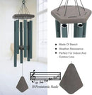 Large Wind Chimes for Outside, 30" Aluminium Wind Chime with Wind Catcher, Outdoor Garden Patio Decoration Windchimes, Classic Zen Gift for Men and Women Green by CozyNest Decor
