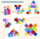 Large Magnetic Building Blocks in 8 Colors, 1.65 Inch Magnet Cubes for Sensory Education, STEM Learning Stacking Toys for Toddlers, 1 2 3 Years Old Boys & Girls Birthday Gifts (16PCS) by TinyTreasures Baby Boutique