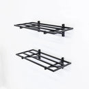 StoreYourBoard 2-Pack Heavy Duty Wall Shelves – Wall-Mounted Garage Storage Shelving and Organization for Sheds, Closets, or Utility Rooms – Holds 200 lbs, 1ft x 2ft, Black by GreenHaven Gardens