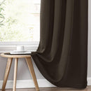 ChrisDowa 100% Blackout Curtains 63 inch Long for Bedroom with Black Liner, 2 Thick Layers Total Blackout Thermal Insulated Grommet Window Curtains 2 Panels Set (Brown, 38 x 63 Inch) by TinyTreasures Baby Boutique
