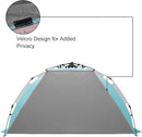 Oileus X-Large 4 Person Beach Tent Sun Shelter - Portable Sun Shade Instant Tent for Beach with Carrying Bag, Stakes, 6 Sand Pockets, Anti UV for Fishing Hiking Camping, Waterproof Windproof, Sky Blue by TinyTreasures Baby Boutique
