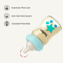 YOHKOH PPSU Baby Bottle Wide Neck, Newborn Anti-Colic Baby Bottle with Natural Response Nipple, Streamlined Body, Easy to Clean (5.4oz (Pack of 4), Blue) by TinyTreasures Baby Boutique