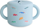 mushie Silicone Snack Cup | Spill Proof Food Container for Toddler and Baby (Retro Cars) by TinyTreasures Baby Boutique