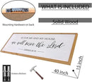 As for Me and My House We Will Serve the Lord Wall Decor - 40" x 15" Large Rustic Family Living Room Wood Framed Home Sign Joshua 24 15 Christian Bible Verse Plaque Hanging Wall Art(Wood) by CozyNest Decor