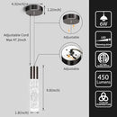 OKELI Modern Pendant Lights,3 Color LED Bubble Crystal Island Light Fixtures,Black Mini Pendant Lighting for Kitchen Island,Bar,6W,3000-6000K,ETL,3 Pack by CozyNest Decor