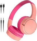 Belkin SoundForm Mini - Wireless Bluetooth Kids Headphones with 30H Battery Life, 85dB Safe Volume Limit, Built-in Microphone - Kids On-Ear Earphones for iPhone, iPad, Fire Tablet & More - Pink by TinyTreasures Baby Boutique