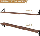Heimlove 48 Inch Large Wall Bookshelves Set of 3, Wall Mounted Bookshelves,Heavy Duty Wooden Shelves for Living Room,Bedroom,Kitchen,Laundry Room Storage & Decor by CozyNest Decor