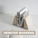 Book End, Natural Marble Bookend for Shelves, Non-Skid Bookends for Heavy Books, Heavy Duty Book Stopper for CDs and Oversized Books, Luxury Book Shelf Holder, Moleanos Beige by CozyNest Decor